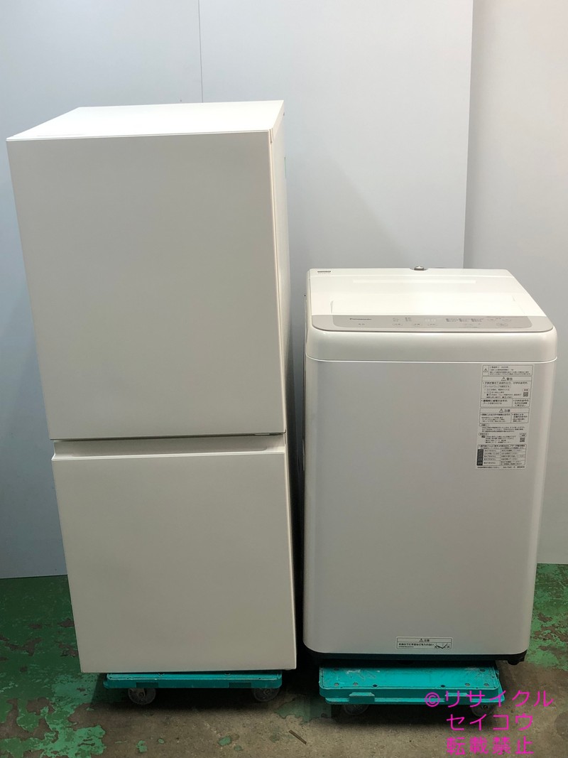 パナソニック156L冷蔵庫6Kg洗濯機セット 23年式