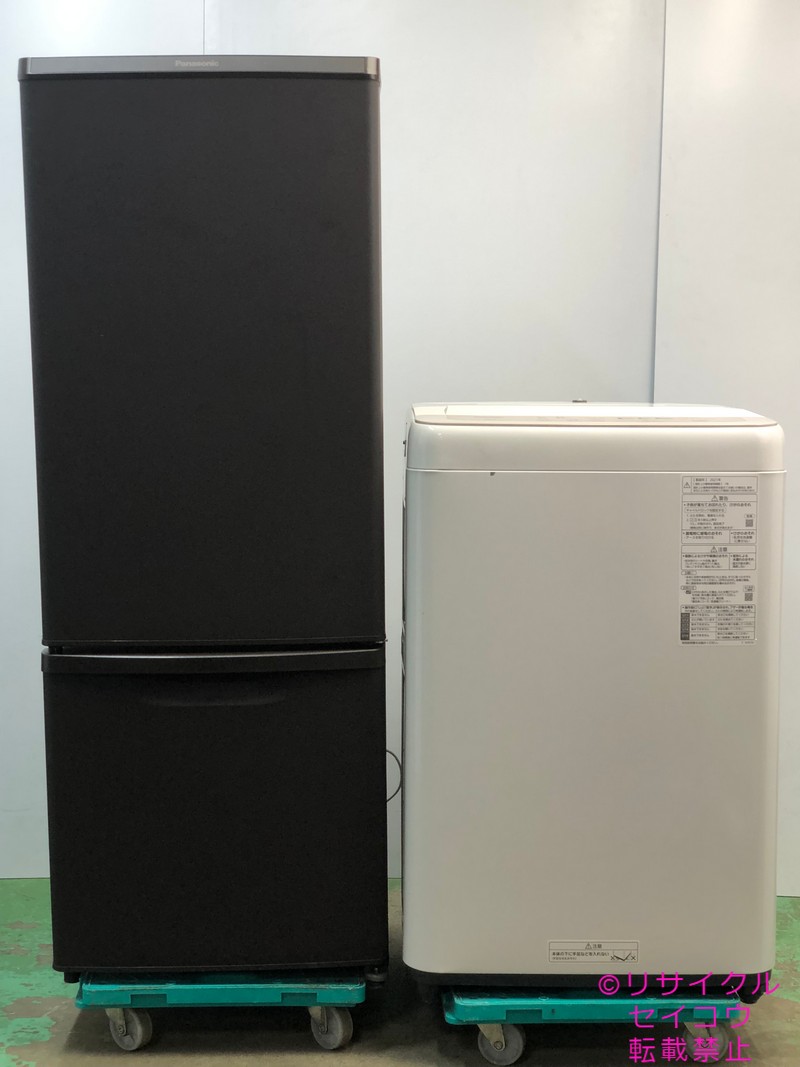 パナソニック 168L冷蔵庫6Kg洗濯機セット 21年式