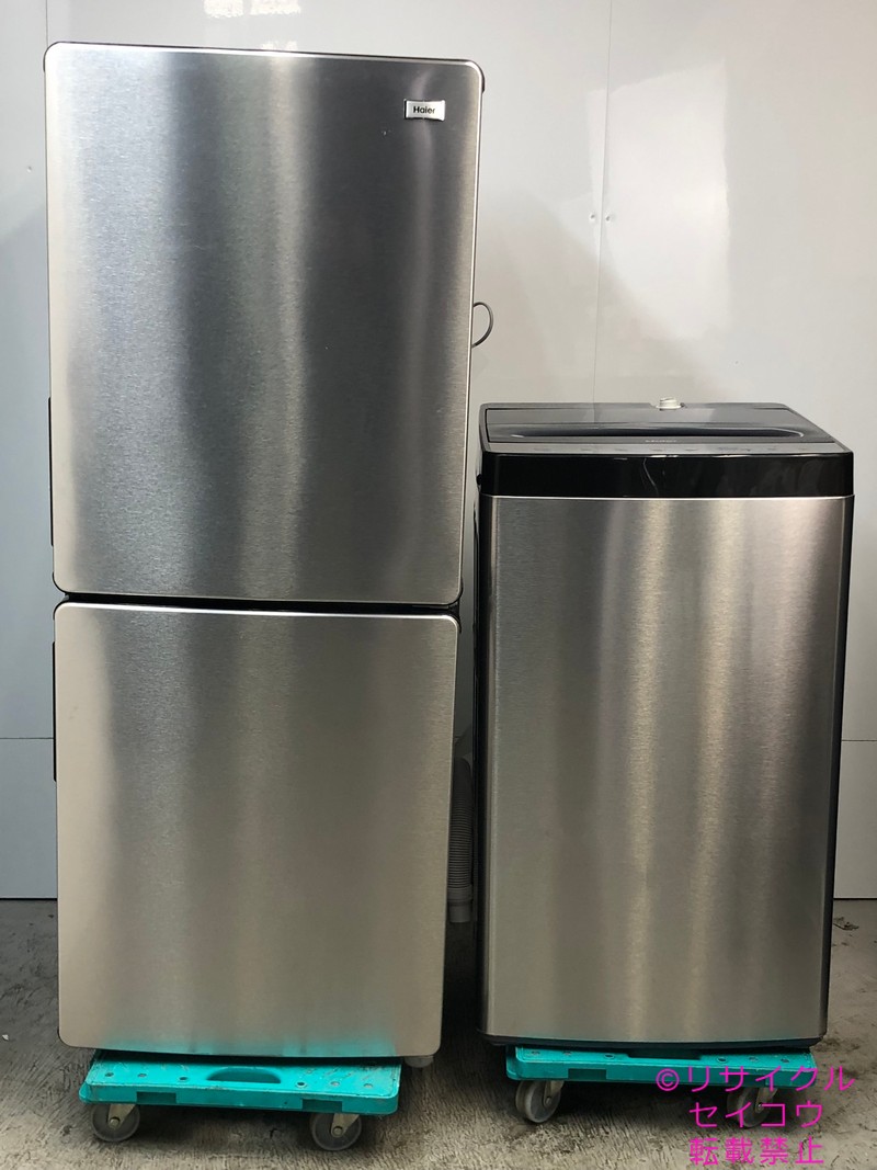 【中古】ハイアール冷蔵庫洗濯機セット 148L 2022年式