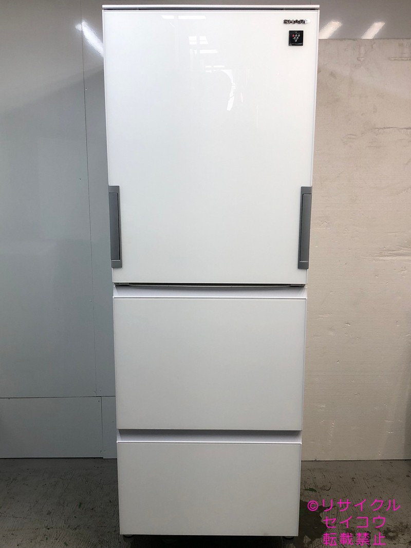 【中古】シャープ冷蔵庫 350L 2020年式